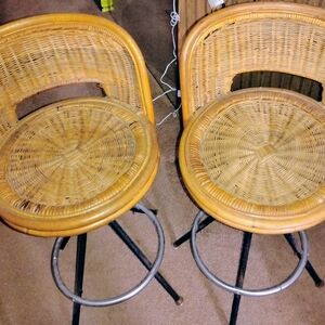 Wicker Bar Stool Cover - Natural Tan